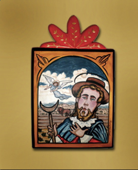 San Ysidro Labrador (St. Isadore the Plowman) by Jerry Montoya